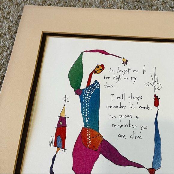 Brian Andreas Story People Matted Print Signed "Run Proud” Whimsy 11 x 14 - 1995 - Picture 2 of 7
